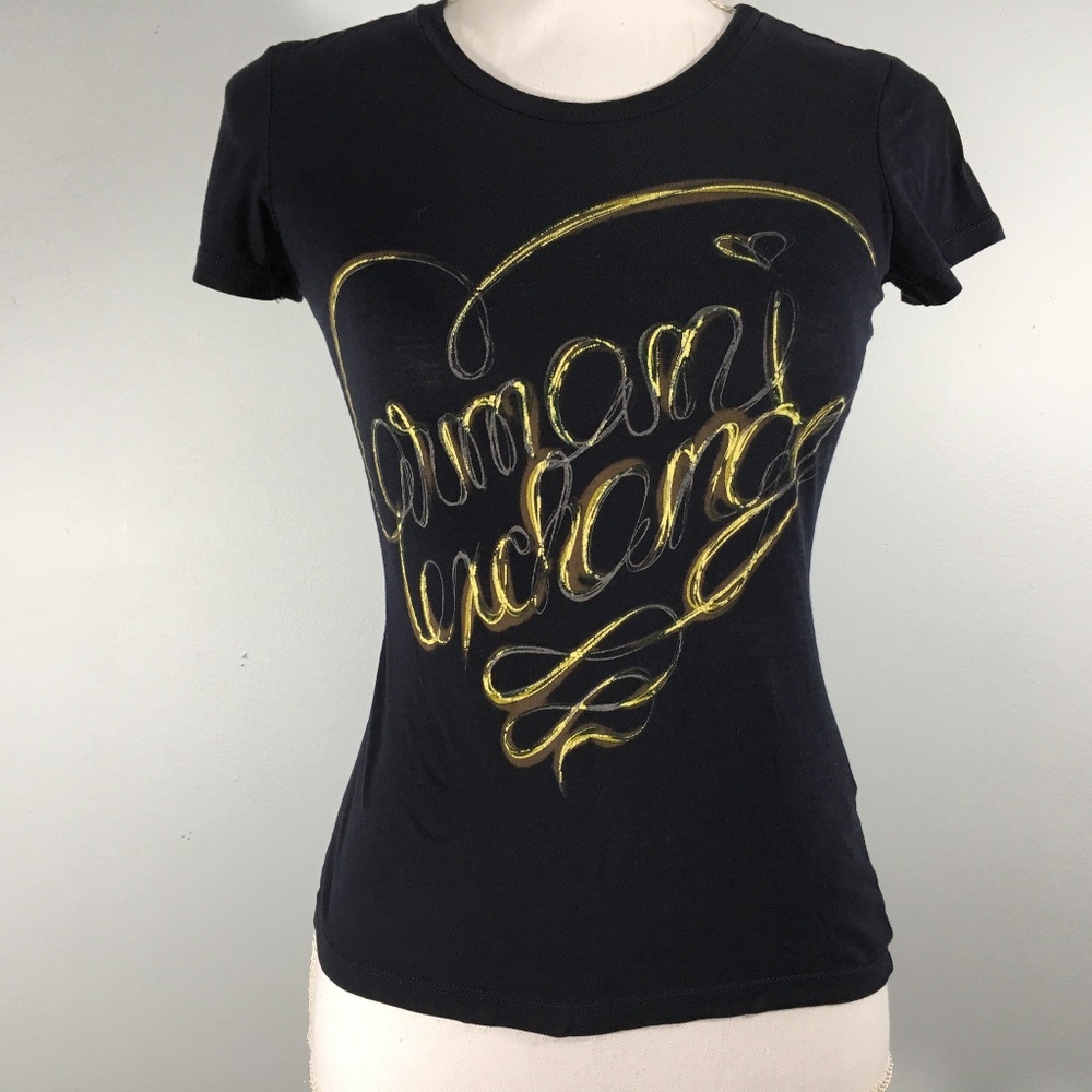 Armani Exchange Fitted Cap Sleeved T-Shirt